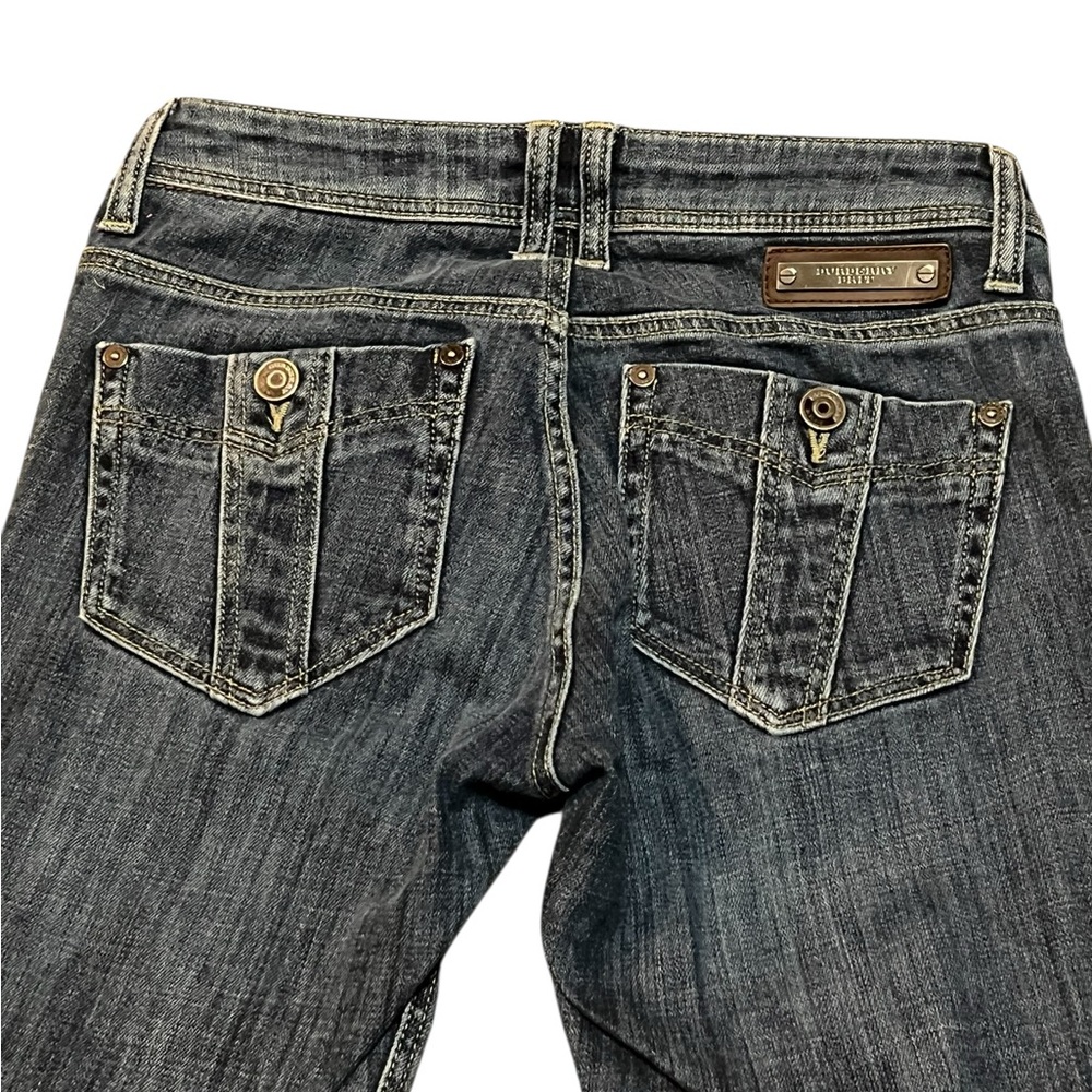 Burberry Brit Buckingham low rise skinny capri jeans in medium wash luxury - Picture 4 of 12